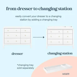 Dressers-DaVinci Marisol 6 Drawer Dresser