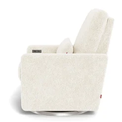Motorized Gliders|Gliders-Monte Design Matera Glider Motorized Recliner - Faux Sheepskin Fabric with Swivel Base