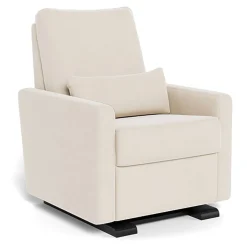 Motorized Gliders|Gliders-Monte Design Matera Glider Motorized Recliner - European Fabric with Espresso Base