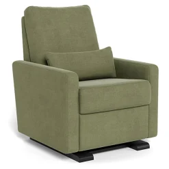 Motorized Gliders|Gliders-Monte Design Matera Glider Motorized Recliner - European Fabric with Espresso Base