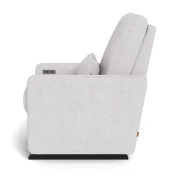 Motorized Gliders|Gliders-Monte Design Matera Glider Motorized Recliner - Fabric with Espresso Base