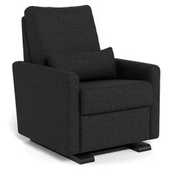 Motorized Gliders|Gliders-Monte Design Matera Glider Motorized Recliner - Fabric with Espresso Base