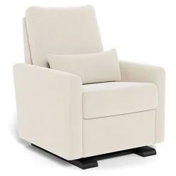 Motorized Gliders|Gliders-Monte Design Matera Glider Motorized Recliner - Fabric with Espresso Base