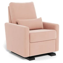 Motorized Gliders|Gliders-Monte Design Matera Glider Motorized Recliner - Fabric with Espresso Base