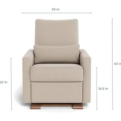 Gliders-Monte Design Matera Glider Recliner - Wool Fabric