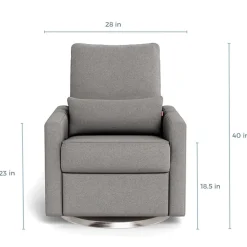 Gliders-Monte Design Matera Glider Swivel Recliner with Stainless Steel Base