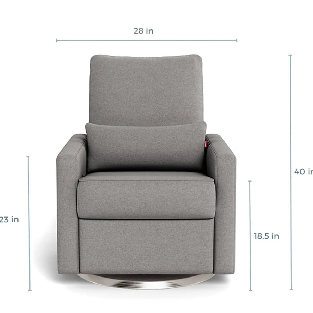 Gliders-Monte Design Matera Glider Swivel Recliner with Stainless Steel Base