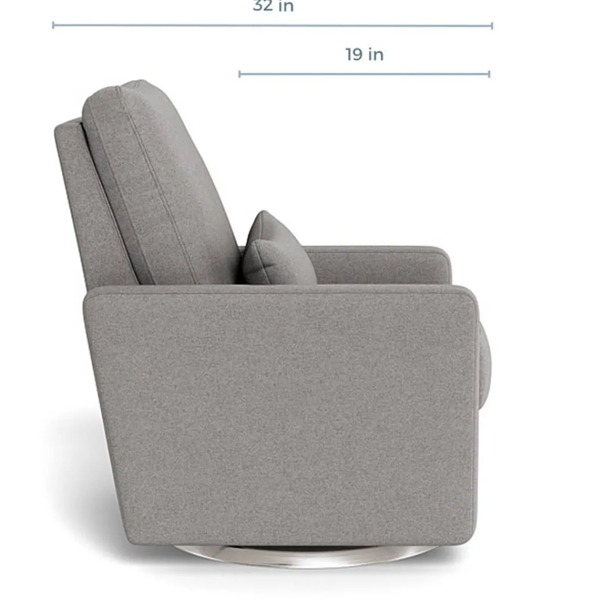 Gliders-Monte Design Matera Glider Swivel Recliner with Stainless Steel Base