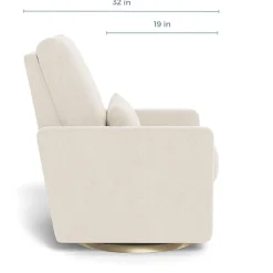 Gliders-Monte Design Matera Glider Swivel Recliner with Gold Base
