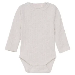 Onesies|Sleepers-Fixoni Melange Long Sleeve Bodysuit