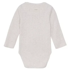 Onesies|Sleepers-Fixoni Melange Long Sleeve Bodysuit