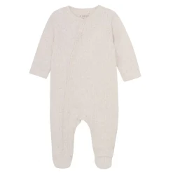 Onesies|Sleepers-Fixoni Melange Long Sleeve Romper