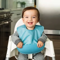 Bibs + Burps-Tiny Twinkle Mess-Proof Silicone Pocket Bib