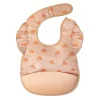 Bibs + Burps-Tiny Twinkle Mess-Proof Silicone Ruffle Pocket Bib