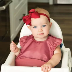 Bibs + Burps-Tiny Twinkle Mess-Proof Silicone Ruffle Pocket Bib
