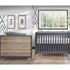 Nursery Collections|Convertible Cribs-Tulip Metro Convertible Crib & 3 Drawer