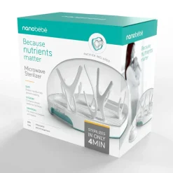 Bottle Sterilizers-Nanobebe Microwave Steam Sterilizer