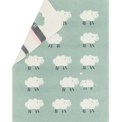 Blankets-David Fussenegger Mila Sheep Allover LIGHT GREEN