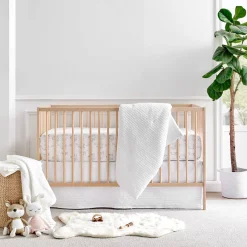 Crib Bedding Sets-Levtex Baby Mills Waffle 4 Piece Crib Set