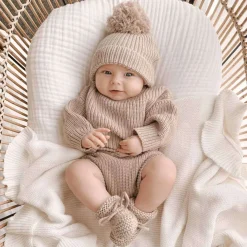 Beanies|Winter Hats-Blossom & Pear Mini Knit Beanie