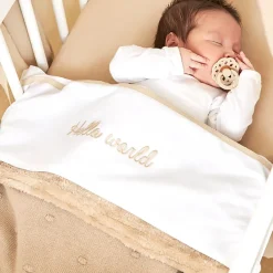 Blankets-Meyco Baby Mini Knots Teddy Crib Blanket