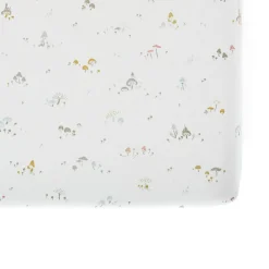 Crib Fitted Sheets-Pehr Mini Mushroom Crib Sheet