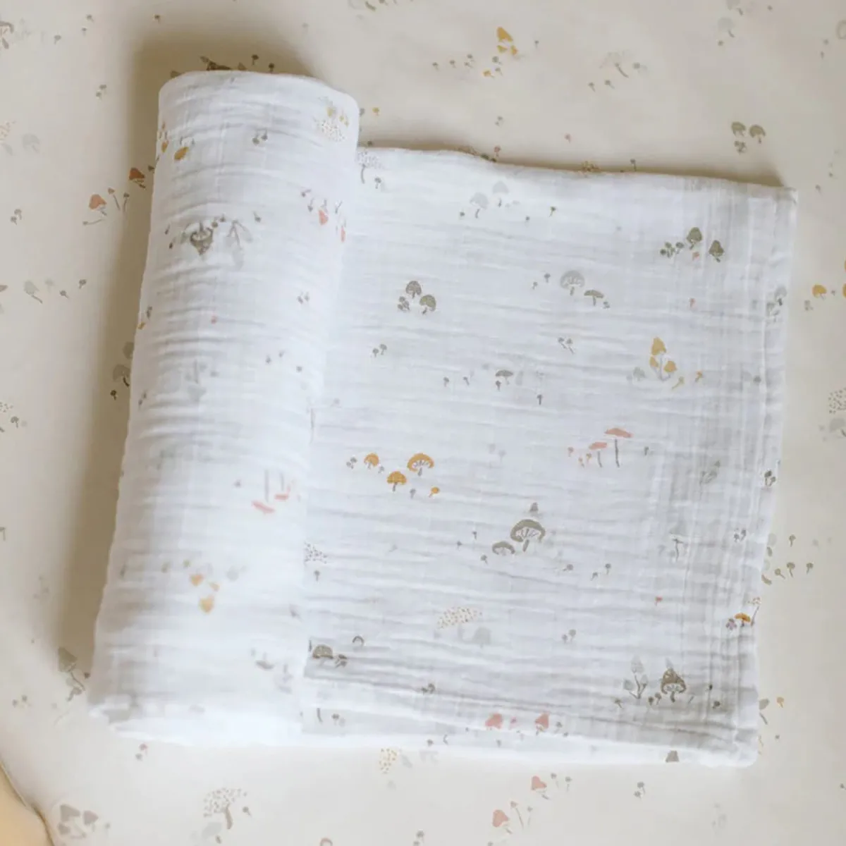 Blankets|Sleep Sacks + Wraps-Pehr Mini Mushroom Swaddle
