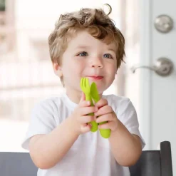 Kids Utensils|Toddler Training Utensils-Ez Pz Mini Utensils (Fork + Spoon)