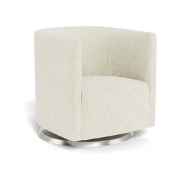 Gliders-Monte Design Mitchell Swivel Chair - Faux Sheepskin