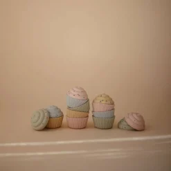 Bath Toys-Mushie Mix & Match Cupcake Toy