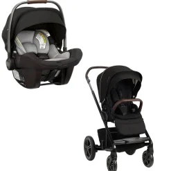 Travel Systems-Nuna MIXX Next + Pipa Lite Caviar Travel System