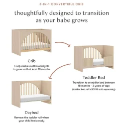 Convertible Cribs-Babyletto Moab 3-in-1 Crib