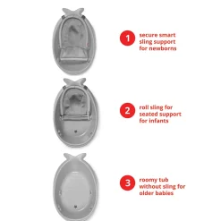 Infant Tubs-Skip Hop Moby Smart Sling 3-Stage Bathtub