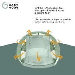Uv Sun Protection Canopies|Travel Gear-BabyMoov Moov & Protect Green Lagoon