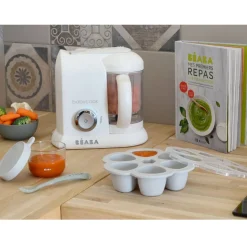 Baby Food Prep + Storage-Beaba Multiportions with Cover (3 oz)