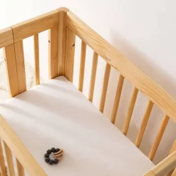 Crib Fitted Sheets-Babyletto Muslin All-Stages Midi Crib Sheet