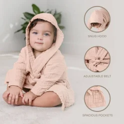 Towels + Cloths-Comfycubs Muslin Bathrobe (6-12M)