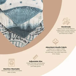 Bibs + Burps-Crane Baby Muslin Bib Set
