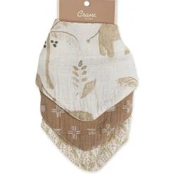 Bibs + Burps-Crane Baby Muslin Bib Set
