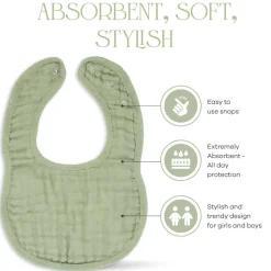 Bibs + Burps-Comfycubs Muslin Bibs (4 Pack)