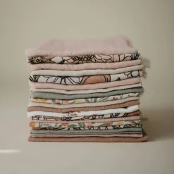 Towels + Cloths-Mushie Muslin Cotton Washcloth (5 Pack)