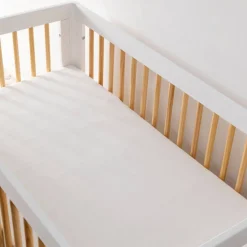 Crib Fitted Sheets-Babyletto Muslin Crib Sheet (White) Plain White