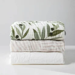 Crib Fitted Sheets-Babyletto Muslin Crib Sheet (White) Plain White