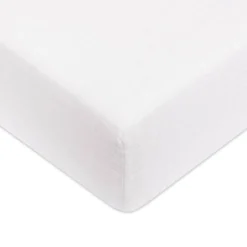 Crib Fitted Sheets-Babyletto Muslin Crib Sheet (White) Plain White
