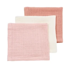 Towels + Cloths-Meyco Baby Muslin Facecloth (3 Pack)
