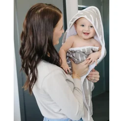 Towels + Cloths-Mebie Baby Muslin Hooded Towel
