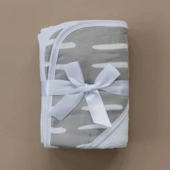 Towels + Cloths-Mebie Baby Muslin Hooded Towel