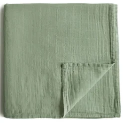 Blankets|Sleep Sacks + Wraps-Mushie Muslin Swaddle Blanket