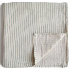 Blankets|Sleep Sacks + Wraps-Mushie Muslin Swaddle Blanket