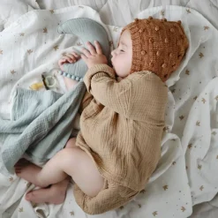 Blankets|Sleep Sacks + Wraps-Mushie Muslin Swaddle Blanket